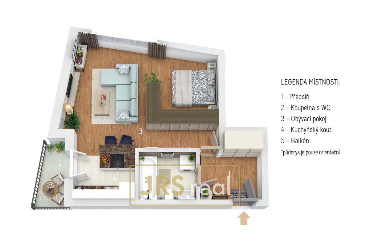 Fotografie 3 - Prodej bytu · 1+kk · 51 m²
