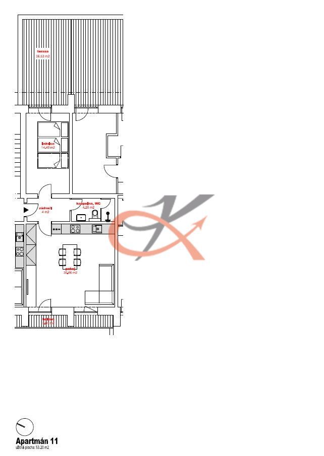 Fotografie 3 - Pronájem bytu · 2+kk · 53 m²
