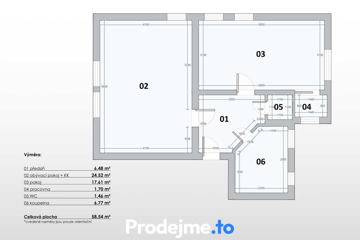 Fotografie 3 - Pronájem bytu · 2+kk · 59 m²
