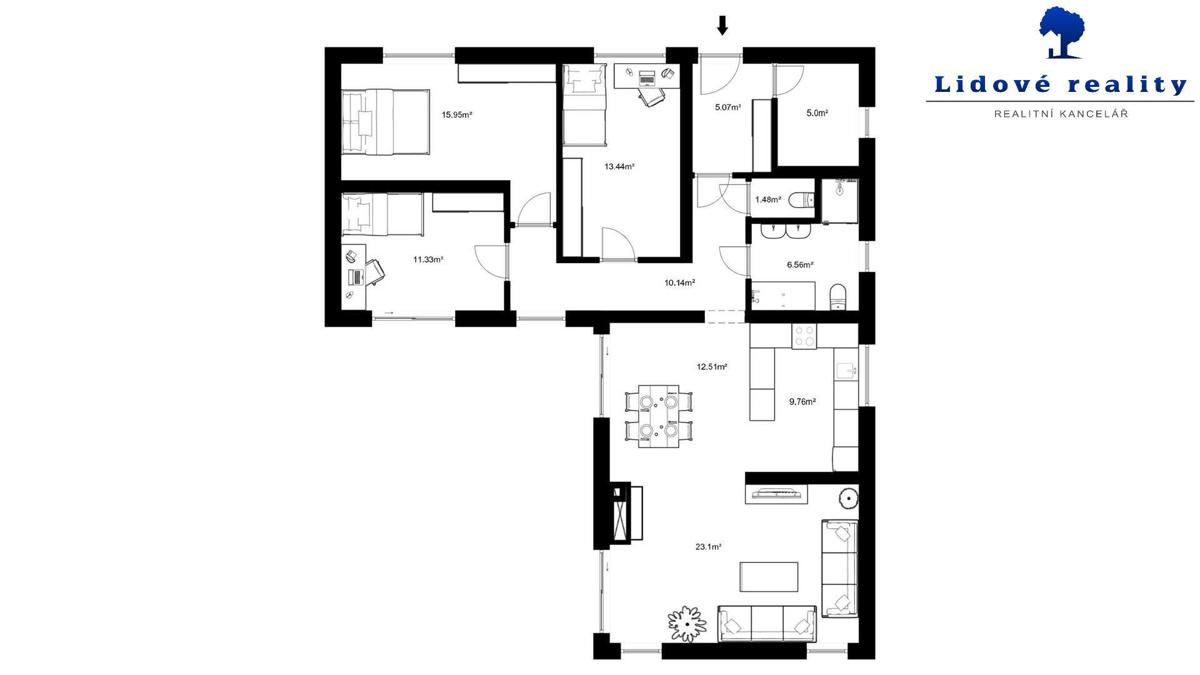 Fotografie 2 - Prodej domu · Rodinný · 115 m² · 3 pokoje