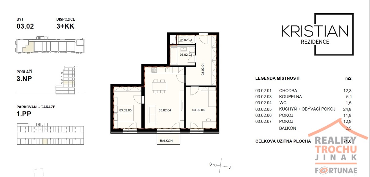 Fotografie 4 - Pronájem bytu · 3+kk · 71 m²
