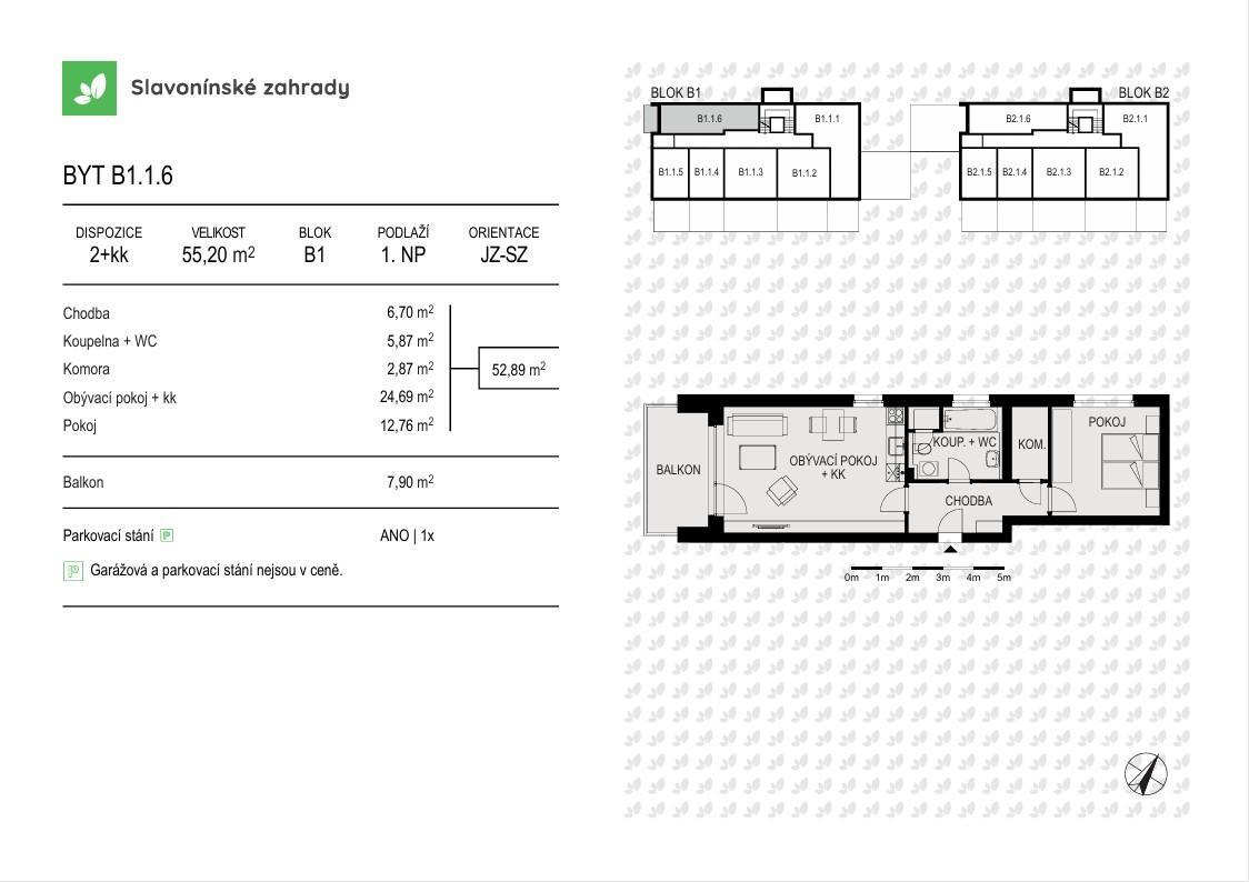 Fotografie 2 - Prodej bytu · 2+kk · 54 m²