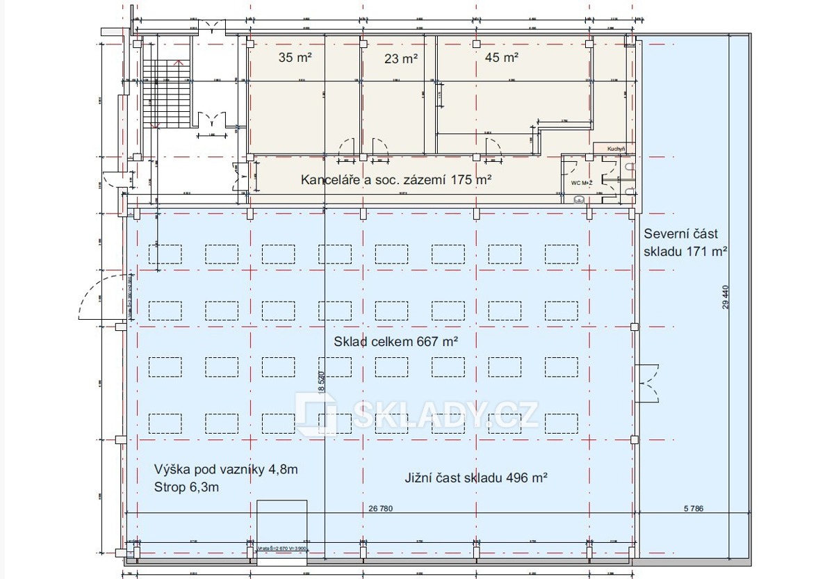 Fotografie 3 - Pronájem komerční nemovitosti · 677 m²