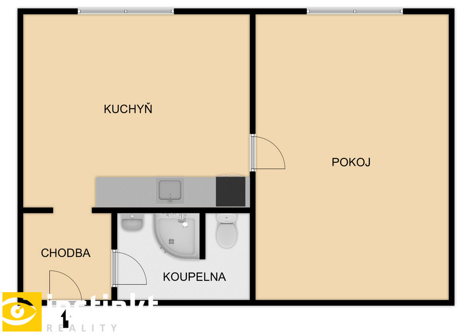 Fotografie 2 - Pronájem bytu · 1+1 · 37 m²