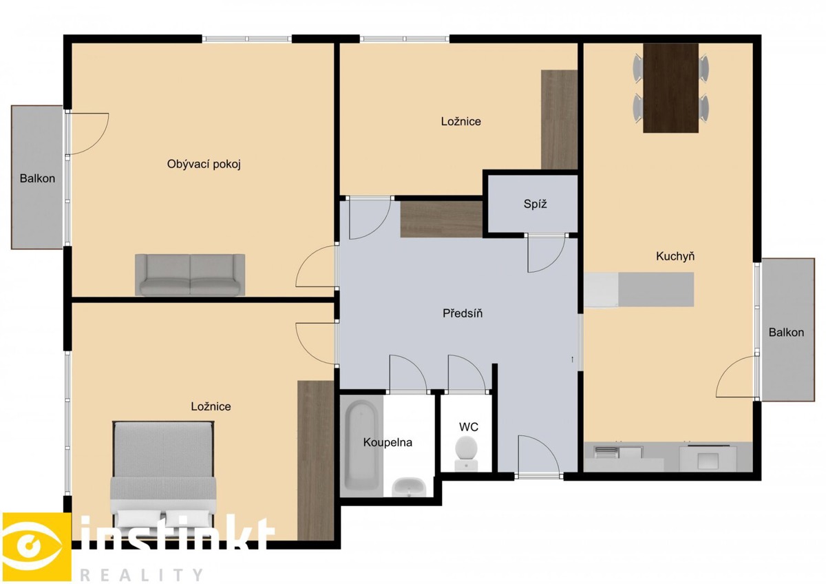 Fotografie 2 - Pronájem bytu · 3+1 · 90 m²