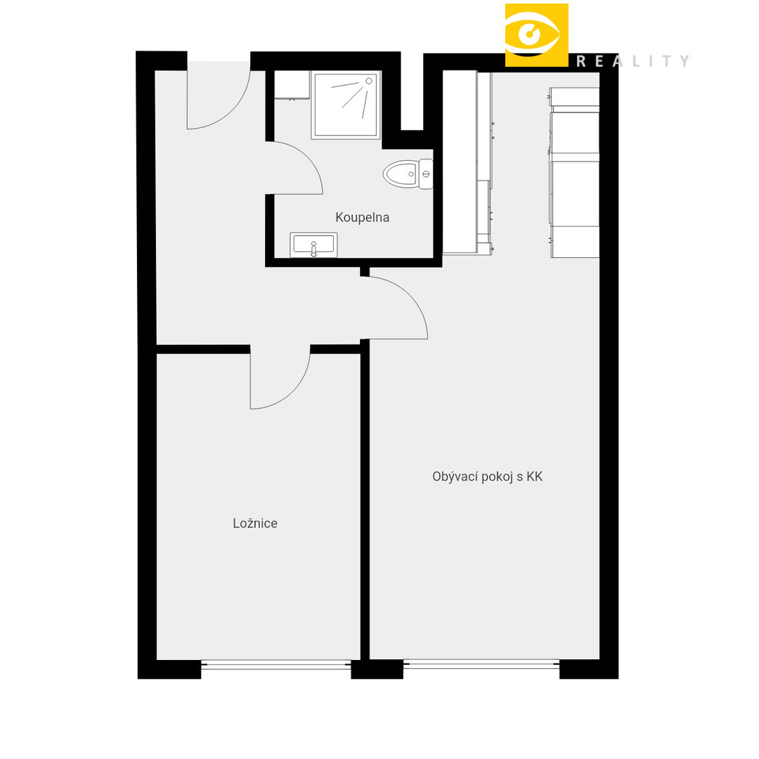 Fotografie 3 - Pronájem bytu · 2+kk · 42 m²