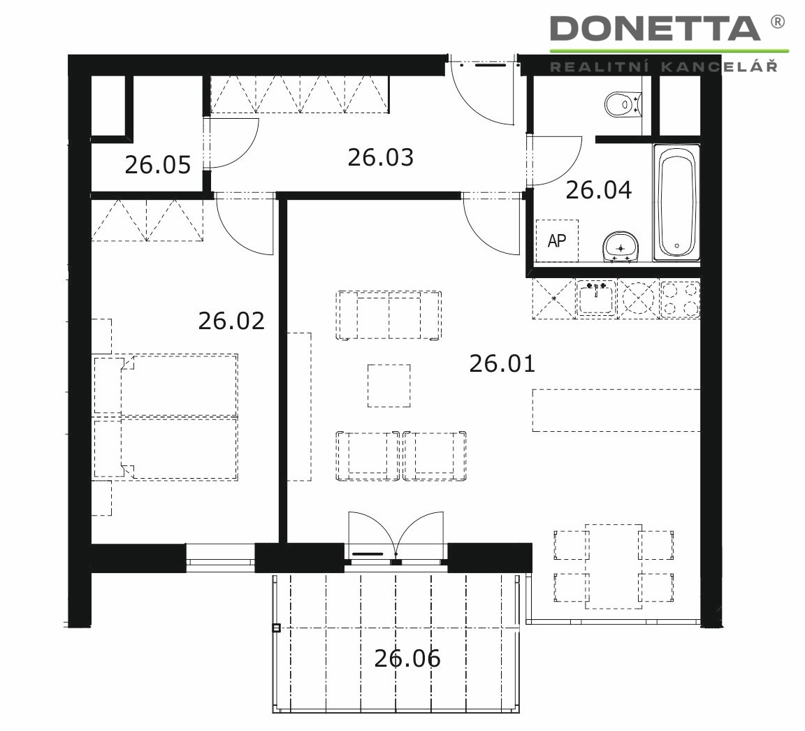 Fotografie 3 - Prodej bytu · 2+kk · 60 m²
