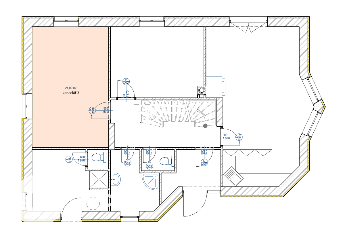 Fotografie 2 - Pronájem komerční nemovitosti · Kancelář · 21 m²