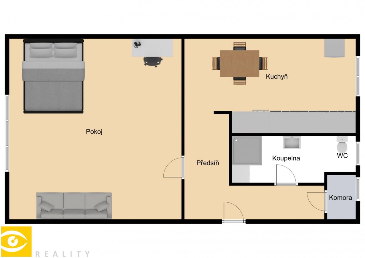 Fotografie 3 - Prodej bytu · 1+1 · 37 m²