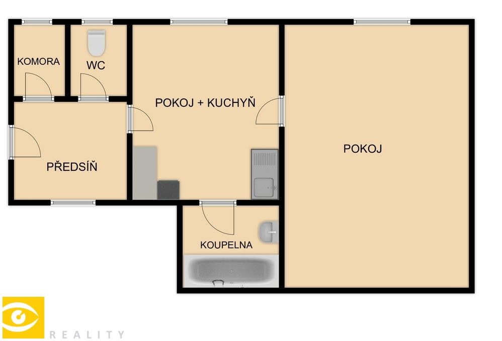 Fotografie 3 - Prodej bytu · 2+kk · 47 m²