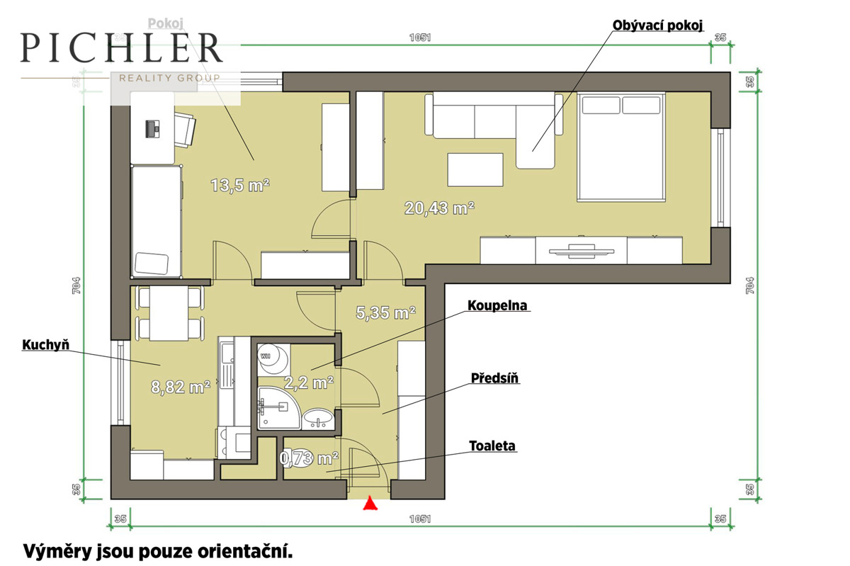 Fotografie 2 - Prodej bytu · 2+1 · 56 m²