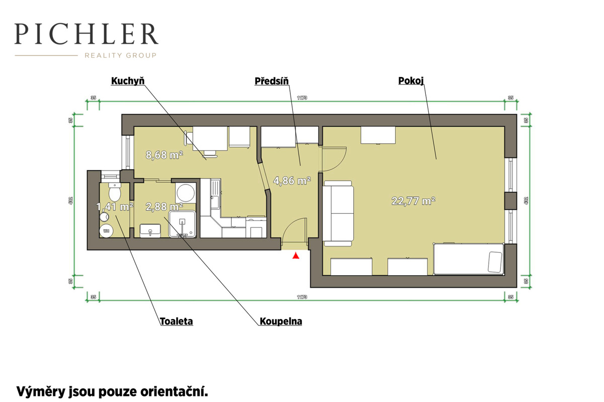 Fotografie 3 - Prodej bytu · 1+1 · 55 m²